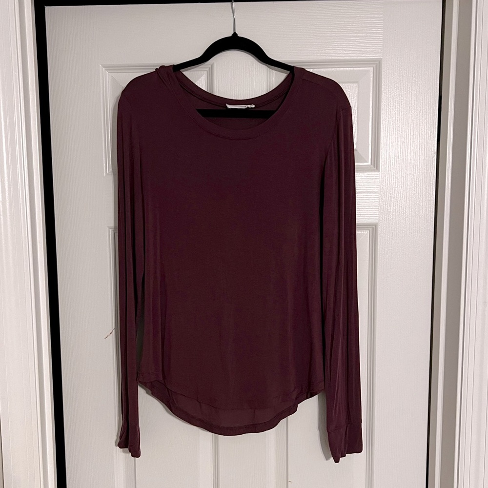 LN Silky Burgundy Long-Sleeve
